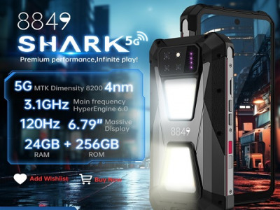 Unihertz SHARK 1 с чипом Dimensity 8200 и 6.79" - дюймовым дисплеем с частотой 120Гц